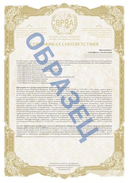 Образец Приложение к СТО 01.064.00220722.2-2020 Сибай Сертификат СТО 01.064.00220722.2-2020 