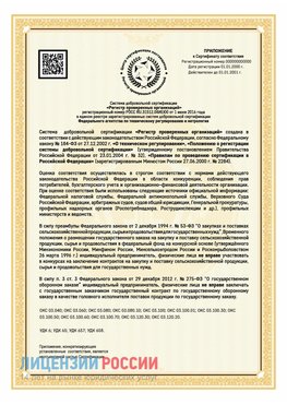 Приложение к сертификату для ИП Сибай Сертификат СТО 03.080.02033720.1-2020